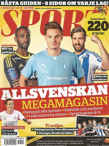 SPORT EXPRESSEN MAGAZINE. “ALLSVENSKAN 2014”. – SPORTBOOKS4U