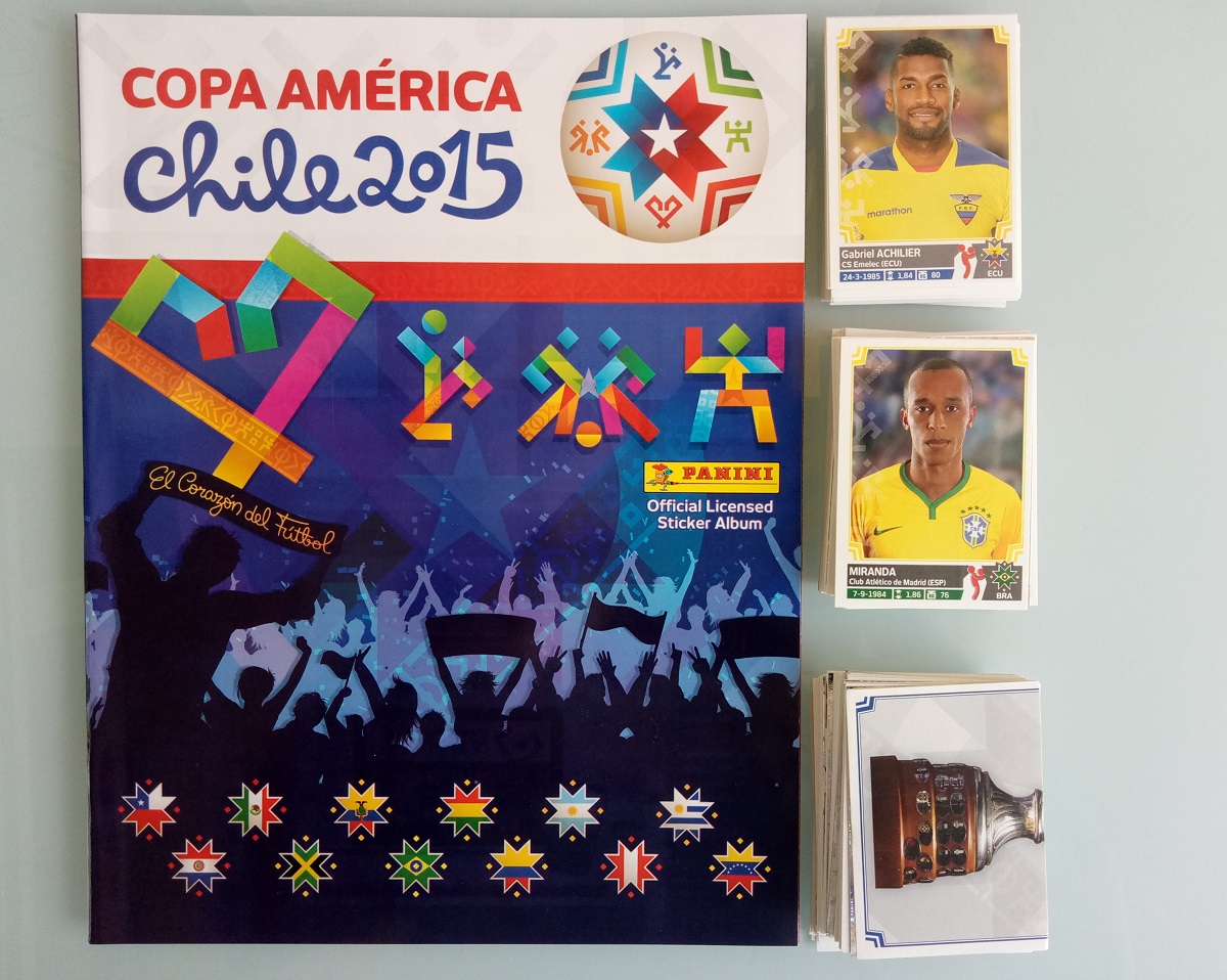 unopend sealed packet PANINI COPA AMERICA CHILE 2015 5 FIGURITAS 